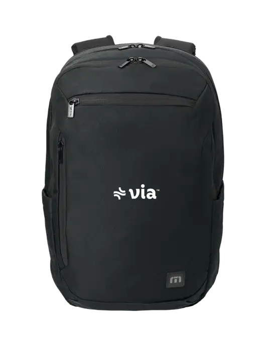 TravisMathew Black Duration Backpack w/Via Logo