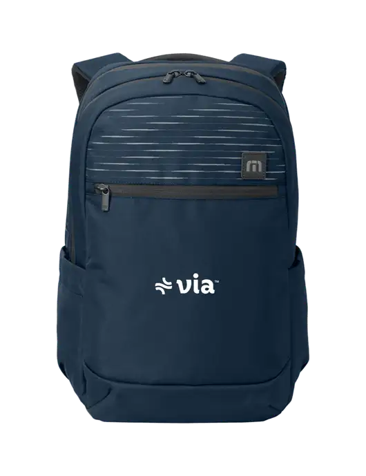 TravisMathew Navy Approach Backpack w/Via Logo