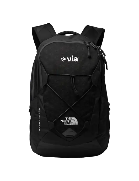 The North Face Black Groundwork Backpack w/Via Logo