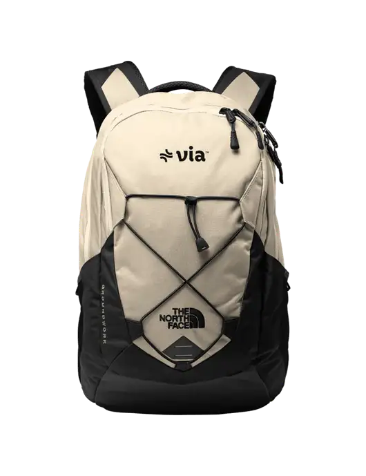 The North Face Ivory/Black Groundwork Backpack w/Via Logo