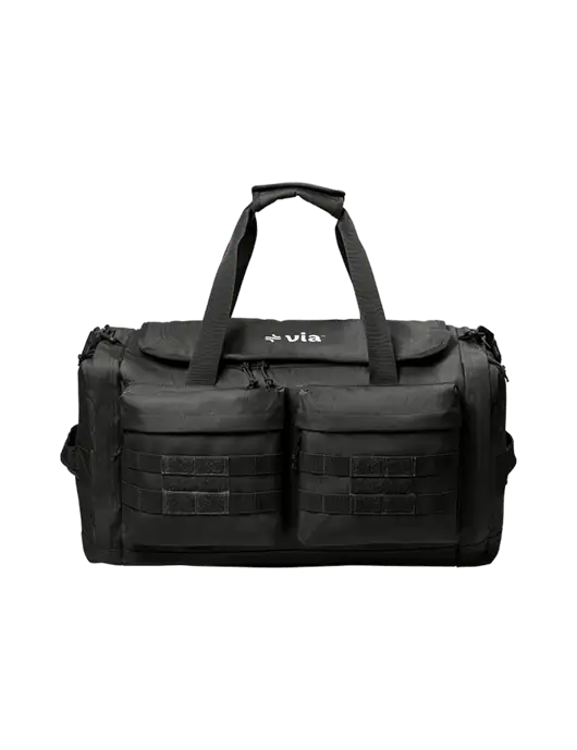 CornerStone Black Tactical Duffel w/Via Logo