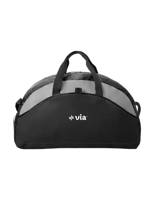 Medium Contrast Black Duffel w/Via Logo