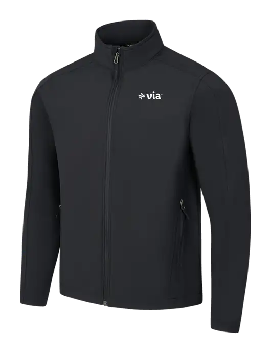 Black Core Soft Shell Jacket w/Via Logo