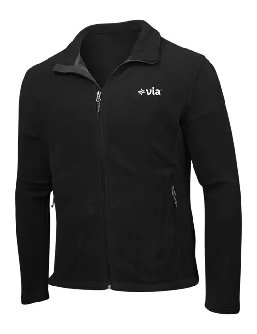 Black Fleece Jacket w/Via Logo