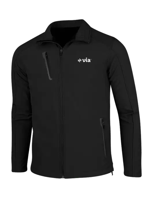 Black Welded Softshell Jacket w/Via Logo