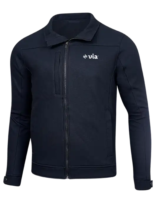 Cornerstone Navy Duck Bonded Soft Shell Jacket w/Via Logo