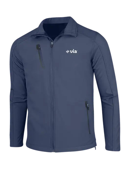 Navy Welded Softshell Jacket w/Via Logo