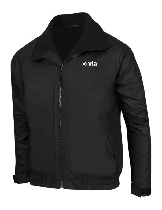 True Black/True Black Classic Competitor Jacket w/Via Logo