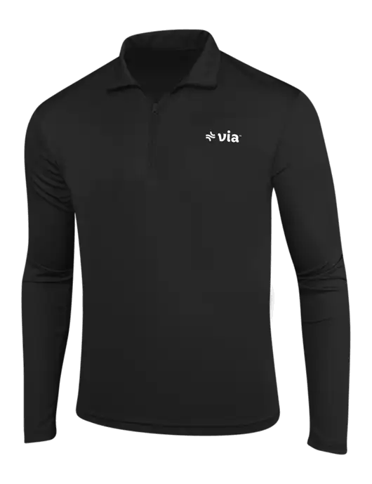 Black PosiCharge Competitor 1/4 Zip Pullover w/Via Logo