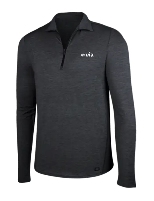 OGIO Blacktop Heather Endurance Force 1/4 Zip w/Via Logo