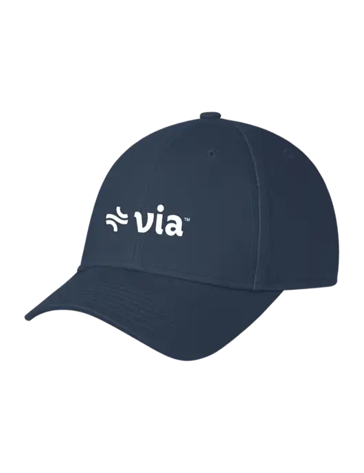 Navy Structured Cap Hook & Loop w/Via Logo