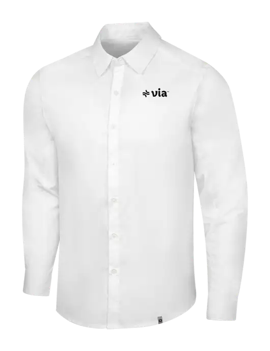 OGIO White Commuter Woven Shirt w/Via Logo