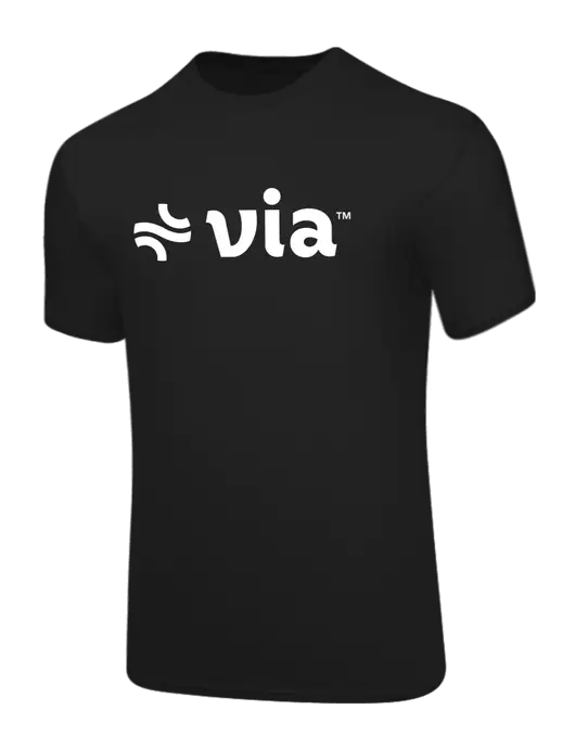 Core Blend Black T-Shirt w/Via Logo