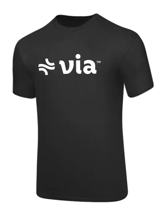 Core Blend Charcoal Grey T-Shirt w/Via Logo