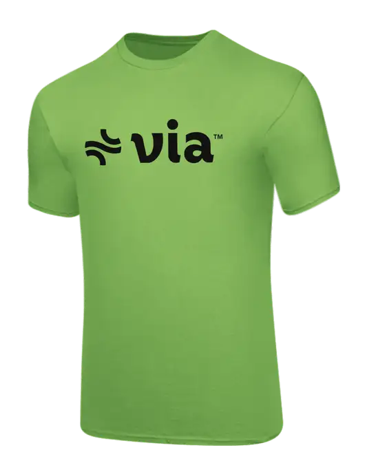 Core Blend Light Green T-Shirt w/Via Logo