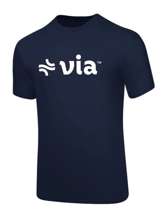 Core Blend Navy T-Shirt w/Via Logo