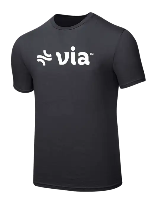 Seriously Soft Charcoal T-Shirt w/Via Logo
