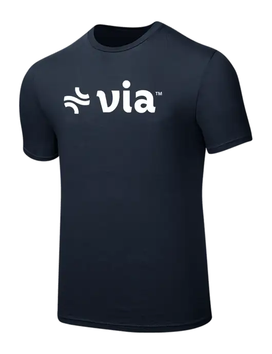 Seriously Soft Navy T-Shirt w/Via Logo
