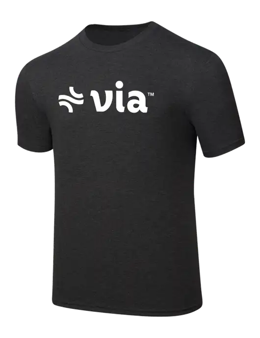 Simply Soft Black Frost 4.5oz  Poly/Combed Ring Spun Cotton T-Shirt w/Via Logo