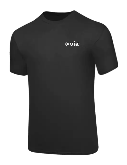 Core Blend Charcoal Grey T-Shirt w/Via Logo