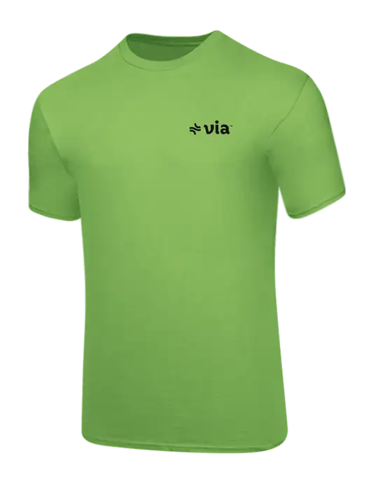 Core Blend Light Green T-Shirt w/Via Logo