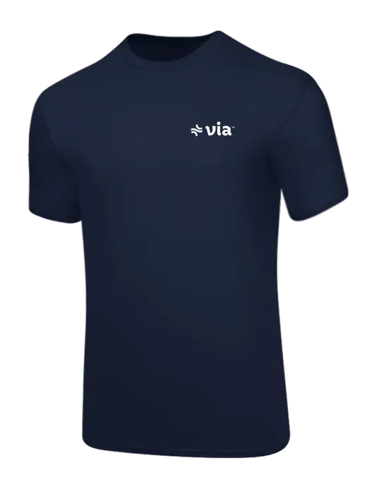 Core Blend Navy T-Shirt w/Via Logo