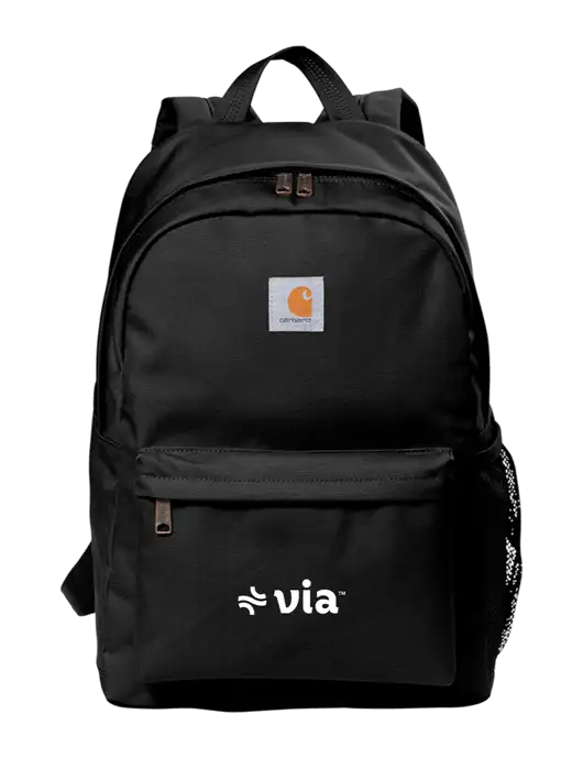 Carhartt Black Canvas Backpack w/Via Logo
