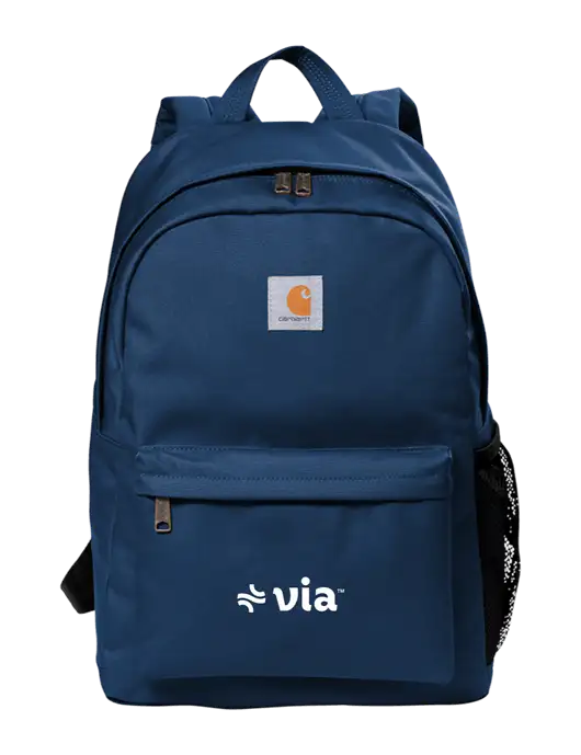 Carhartt Navy Canvas Backpack w/Via Logo