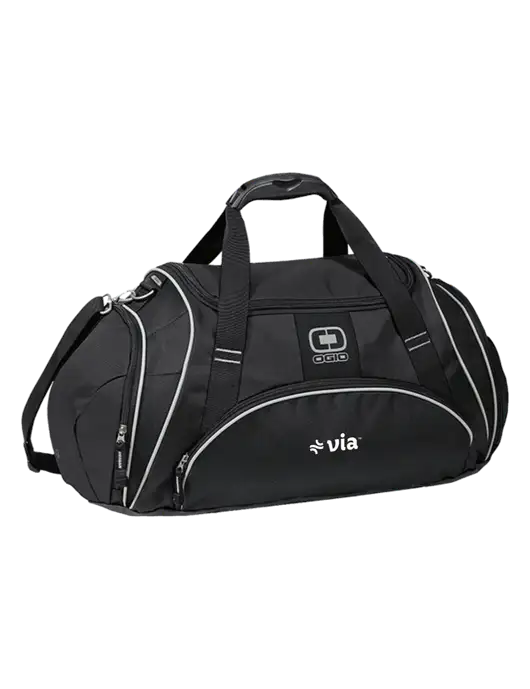 OGIO Black Crunch Duffel
 w/Via Logo