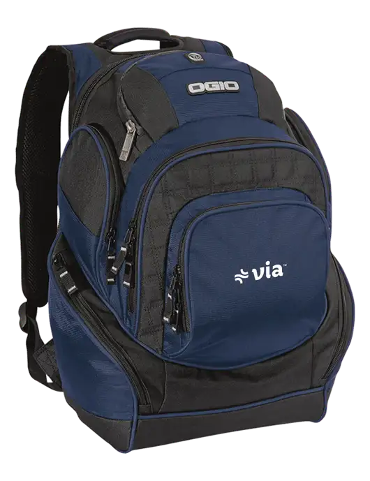 OGIO Navy Mastermind Pack w/Via Logo