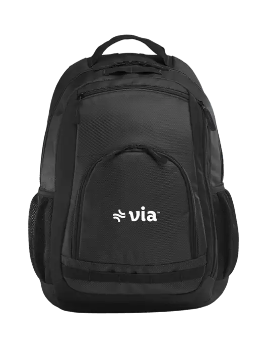 Xtreme Dark Grey/Black/Black Backpack w/Via Logo