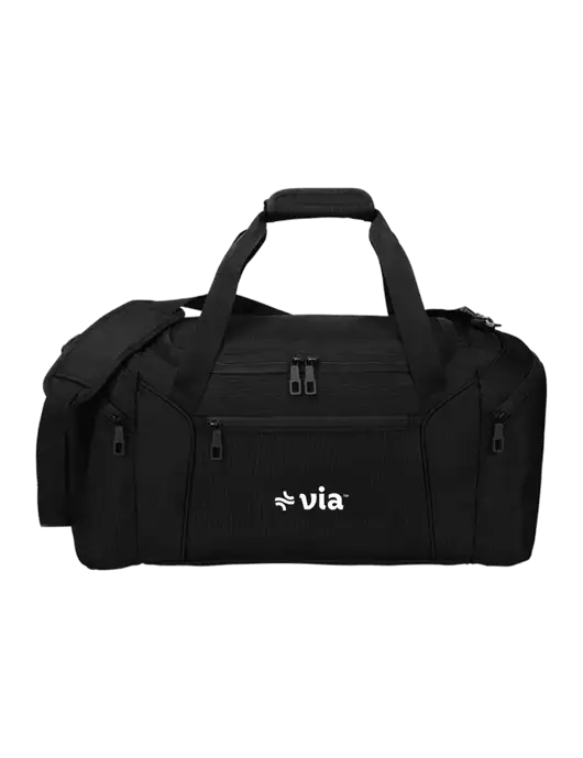 Slim & Lite Black Duffel    w/Via Logo